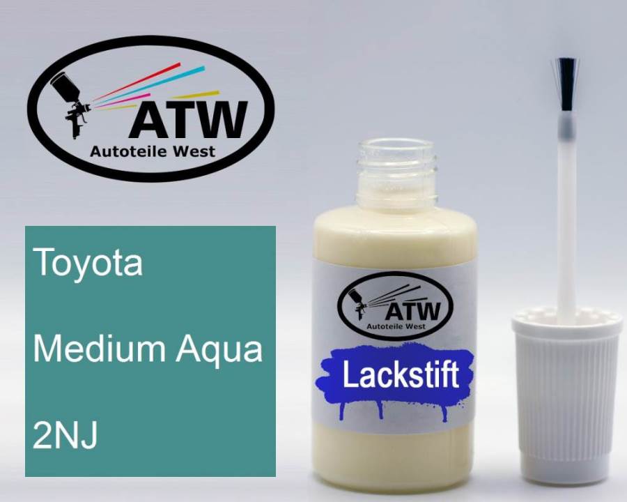 Toyota, Medium Aqua, 2NJ: 20ml Lackstift, von ATW Autoteile West.